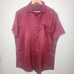Flex Men's Burgundy Shirt Sleeved Shirt Size XL